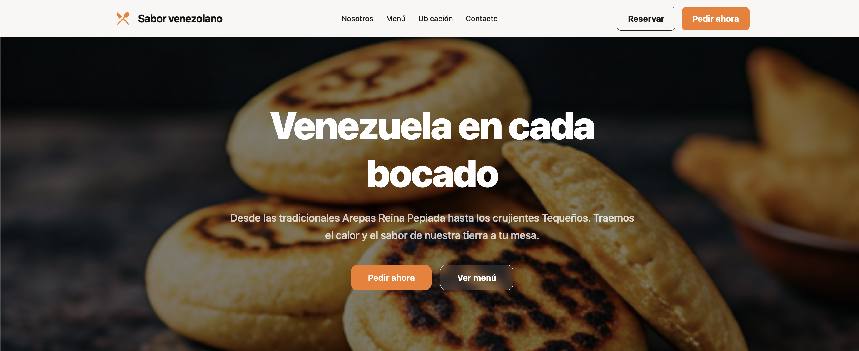 Sabor Venezolano — Hero